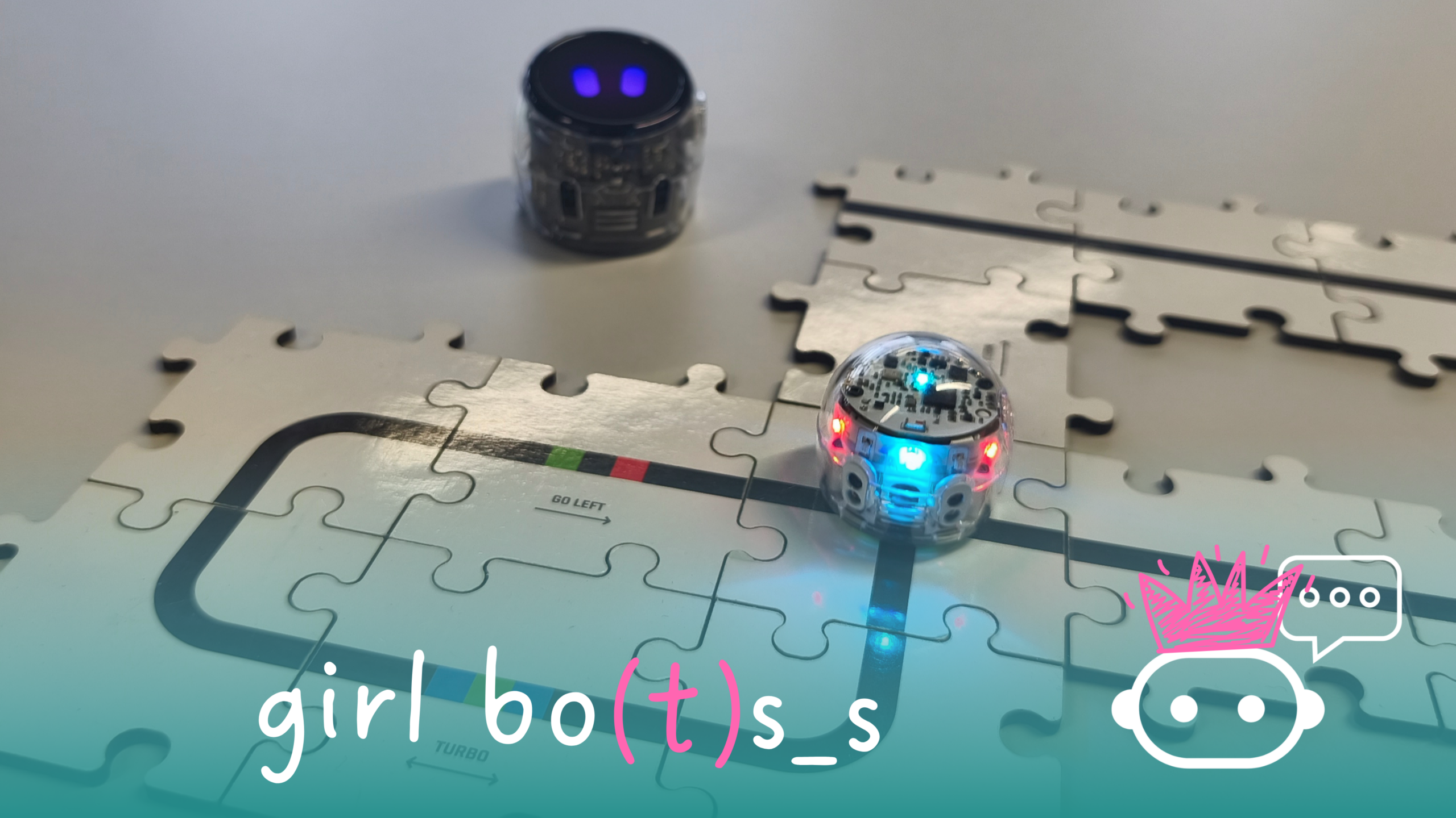 Ozobots auf einem Puzzle